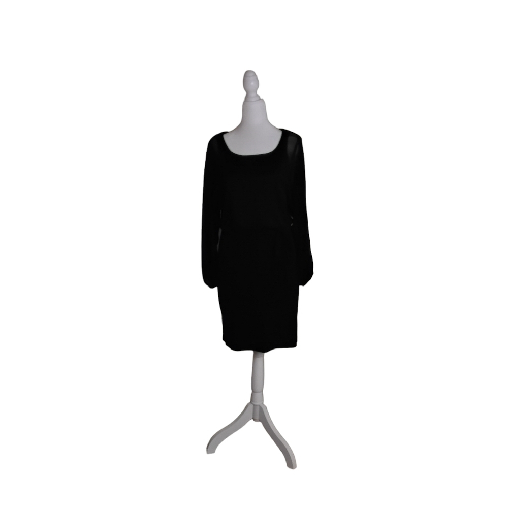 Studio Y Women's Black Dressy Long Scheer Sleeve With Slits Tie Waist. …